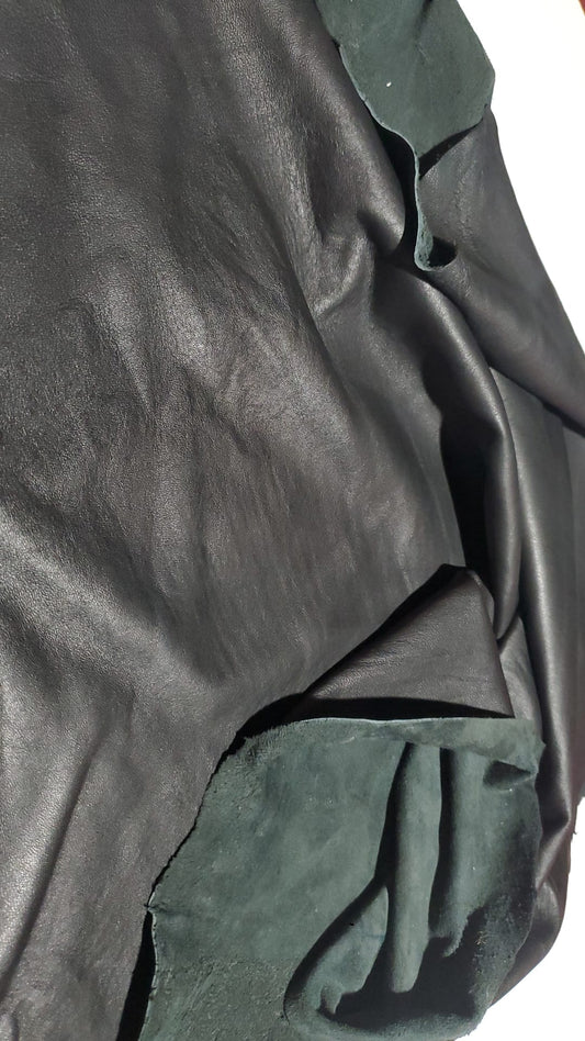 Premium Sheep Black Leather Hide.