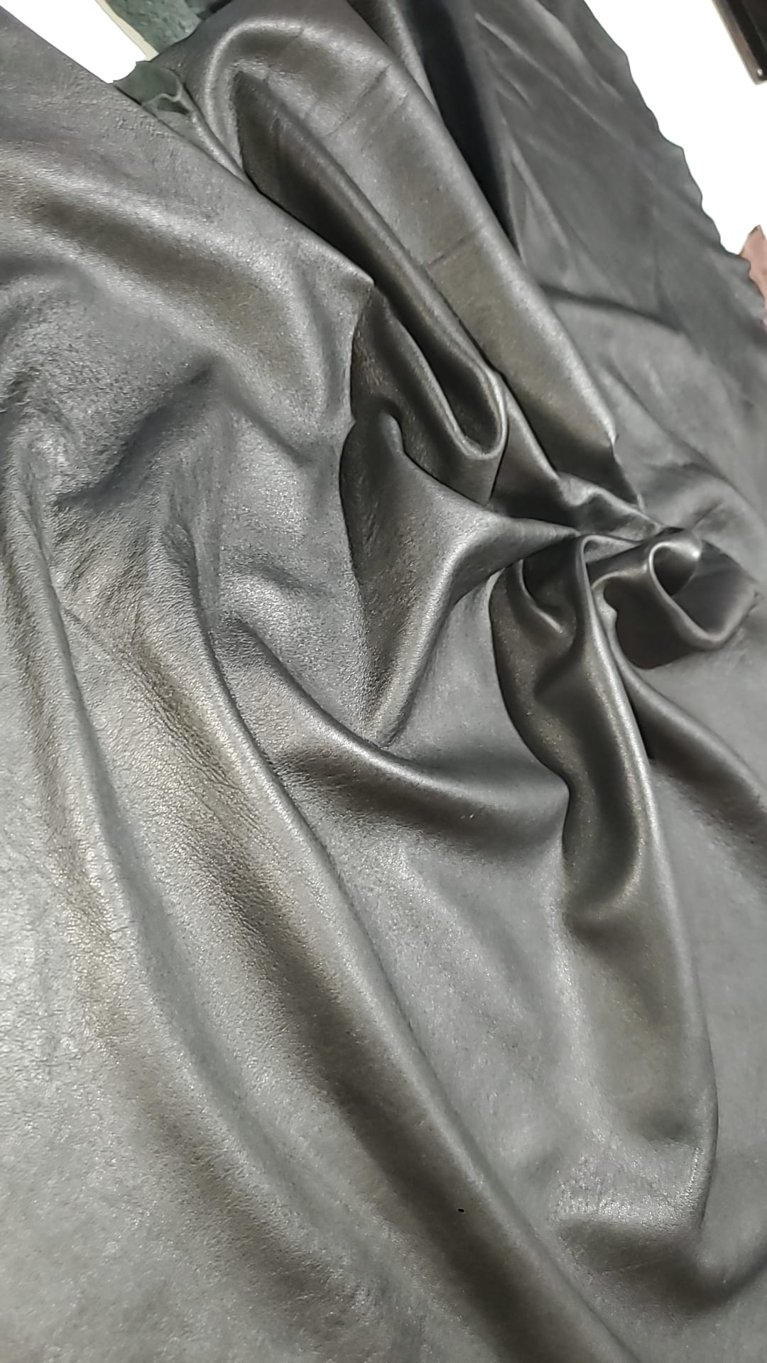 Premium Sheep Black Leather Hide.