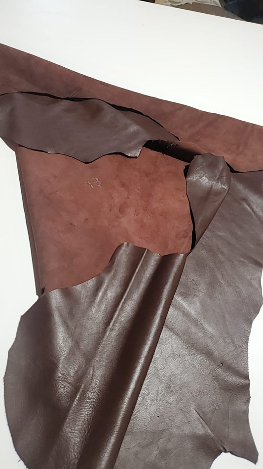 Premium Sheep Brown leather hide.