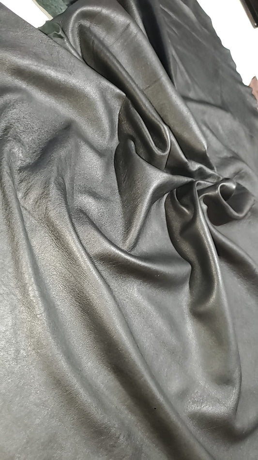 Premium Sheep Black Leather Hide.